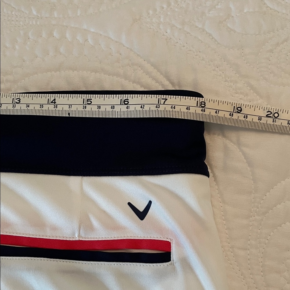 Callaway White Skort with Navy Golf and Red Accents - Picture 6 of 7